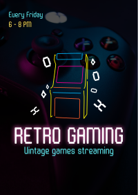Retro Gaming Poster Image Preview