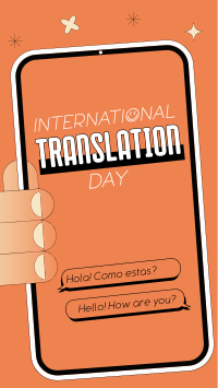 Retro Translation Day Facebook Story Image Preview