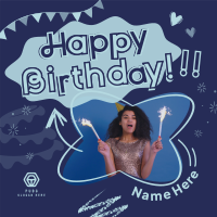 Fun Birthday Greeting Instagram Post Design