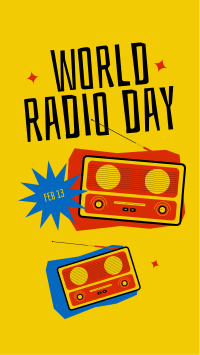 Happy World  Radio Day Facebook Story Design