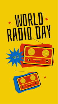 Happy World  Radio Day Facebook Story Image Preview