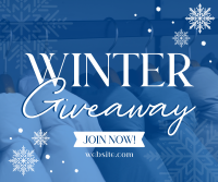Winter Snowfall Giveaway Facebook Post Design