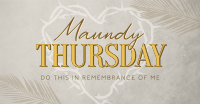 Minimalist Maundy Thursday Facebook Ad Design