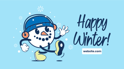 Snowman Mascot Facebook event cover Image Preview