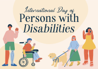 Simple Disability Day Postcard Design