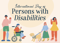 Simple Disability Day Postcard Image Preview