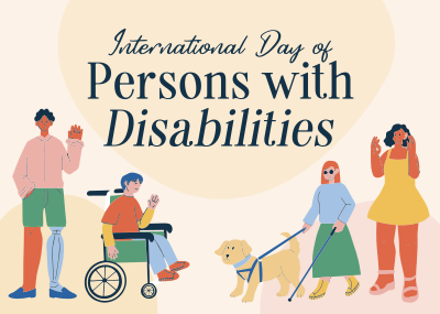 Simple Disability Day Postcard Image Preview