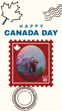 Canada Bear Stamp Instagram Story Design