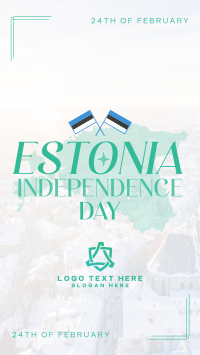 Majestic Estonia Independence Day YouTube Short Design