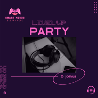 Level Up Party Instagram Post Design