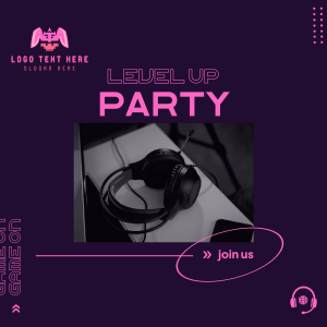 Level Up Party Instagram post Image Preview