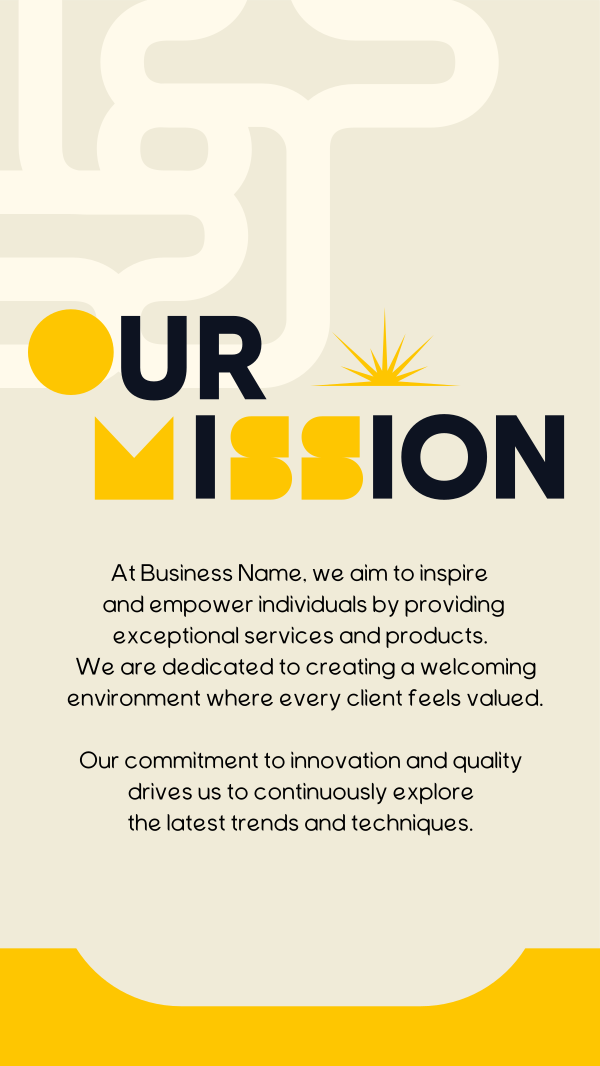 Our Mission Statement Instagram Story Design