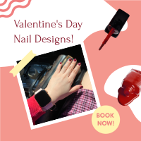 Valentines Day Nails Instagram Post Design