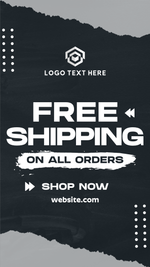 Grunge Shipping Discount Instagram Reel Image Preview