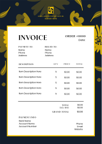 Dainty and Feminine Flowers Invoice Image Preview