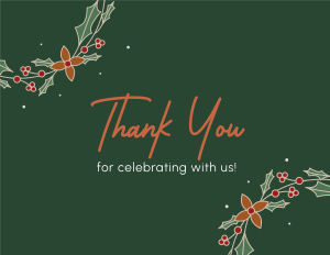 Christmas Decorations Thank You Card Image Preview