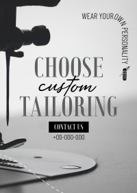 Choose Custom Tailoring Poster Image Preview