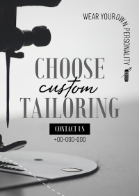 Choose Custom Tailoring Poster Preview