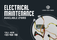 Electrical Maintenance Service Postcard Design