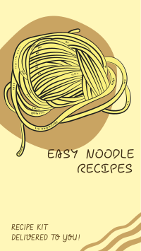 Raw Noodles Illustration Facebook story Image Preview