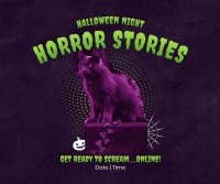 Halloween Horror Stories Facebook Post Design