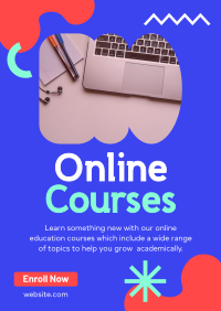 Online Education Courses Poster Design