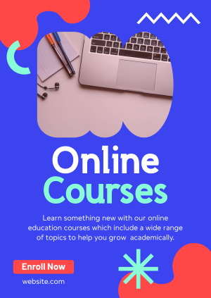 Online Education Courses Poster Image Preview