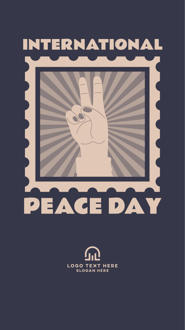 Peace Day Stamp Instagram Story Design Image Preview