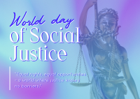 World Social Justice Day Postcard Design