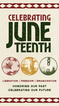 Retro Juneteenth Greeting Instagram story Image Preview