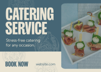 Minimalist Catering Postcard Image Preview