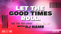 Retro Party DJ  Facebook Event Cover Design