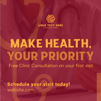 Clinic Medical Consultation Instagram post Image Preview