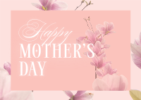 Mother's Day Pink Flowers Postcard Image Preview