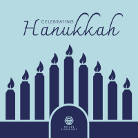 Celebrating Hanukkah Candles Instagram post Image Preview