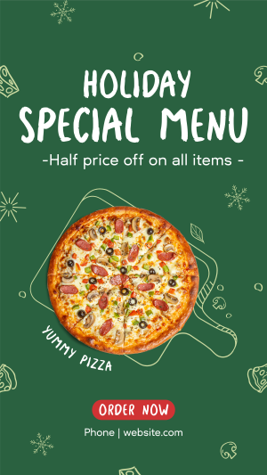 Holiday Pizza Special Instagram story Image Preview