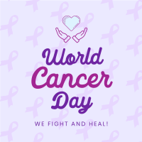 Worldwide Cancer Fight Instagram Post Design