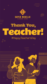 Thank You Teacher Facebook story Image Preview