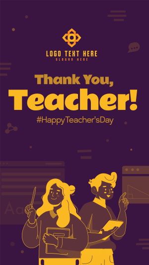 Thank You Teacher Facebook story Image Preview