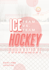 Sporty Ice Hockey Tournament Poster Image Preview