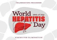 Line Art Hepatitis Day Postcard Image Preview