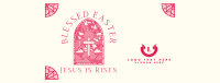 Easter Stained Glass Facebook Cover Design