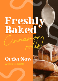Freshly Baked Cinnamon Poster Design