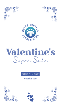 Valentines Day Super Sale Facebook Story Image Preview