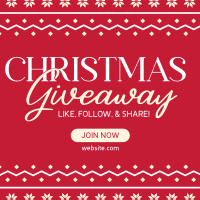 Christmas Giveaway Promo Instagram Post Design
