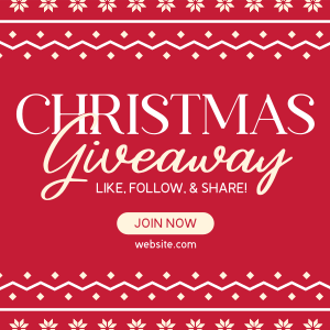 Christmas Giveaway Promo Instagram post Image Preview