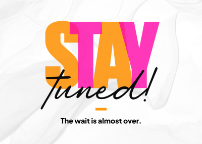 Simplistic Stay Tuned Postcard Image Preview