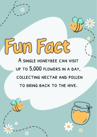 Bee Day Fun Fact Poster Design