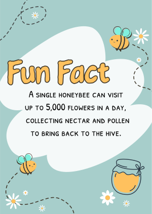 Bee Day Fun Fact Poster Image Preview