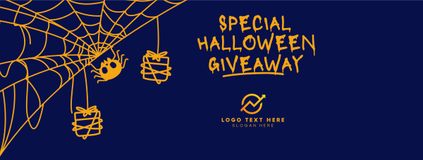 Spooky Web Giveaway Facebook Cover Design Image Preview